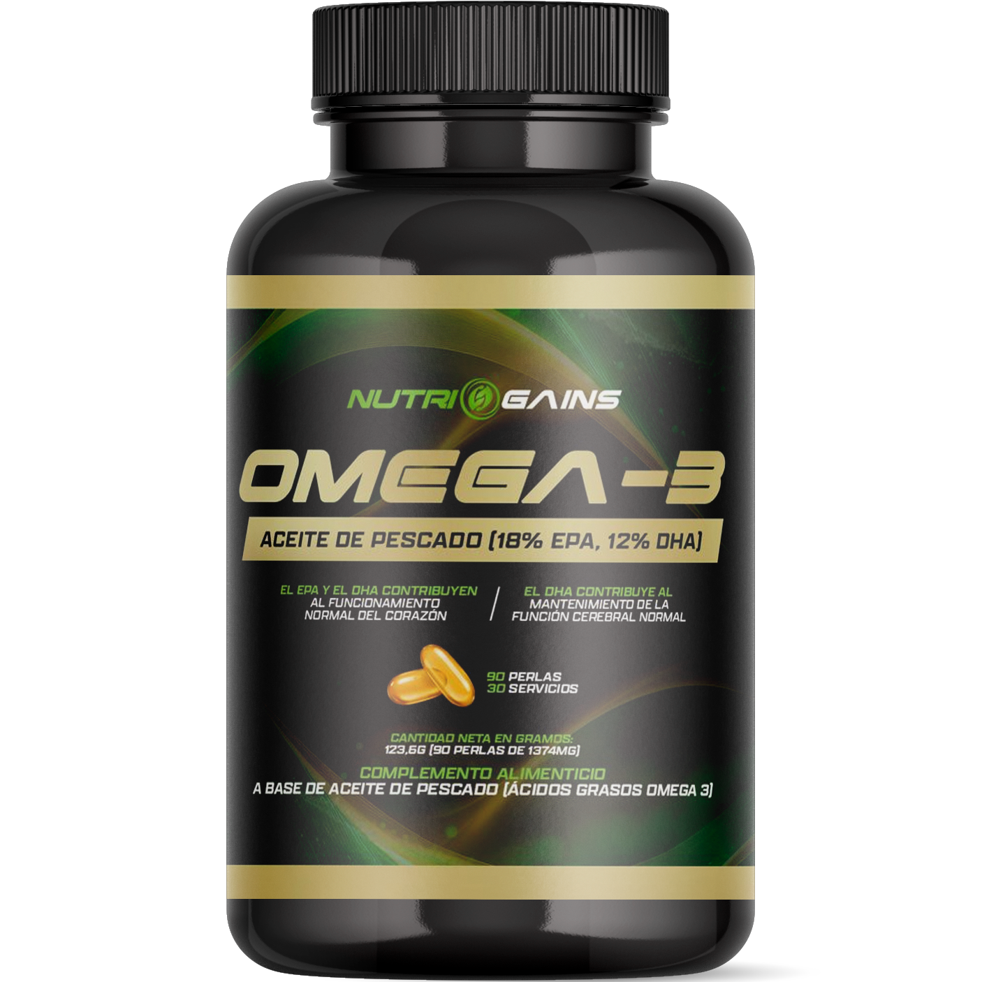 NUTRI GAINS OMEGA 3 90 PERLAS